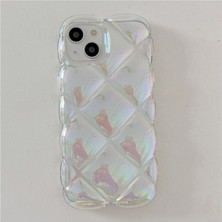 Alstrap Iphone 15 Pro Uyumlu Lux Puf Hologram Baklava Dilimli Silikon Kılıf