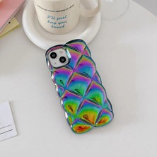 Alstrap Iphone 15 Pro Uyumlu Lux Puf Hologram Baklava Dilimli Silikon Kılıf