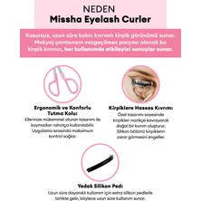 MISSHA Pembe Detaylı Kirpik Kıvırıcı Eyelash Curler (Yedek Silikon Pedli)