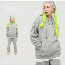 Amor Face Özel Tasarım Kapüşonlu Baskısız Düz Renk Şardonlu Kışlık Dış Mekan Kadın Eşofman Takımı