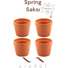 Viapot Spring Toprak Saksı Büyük Deliksiz Tabaksız 4'lü 15,5X14,5 1000ml