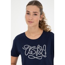 U.S. Polo Assn. Kadın Lacivert Tişört 50286053-VR033