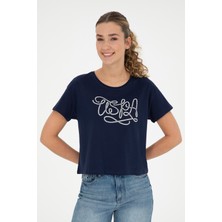 U.S. Polo Assn. Kadın Lacivert Tişört 50286053-VR033