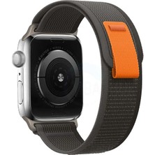 Forzacase Apple Watch 10 Series 46MM ile Uyumlu Trial Cırtlı Hasır Kumaş Kordon Kayış - FC266