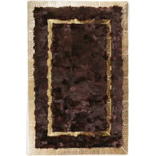 Dericibey Gold Varaklı Kahverengi Toskana Halı 140  x  140  cm  Yuvarlak