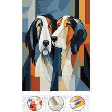 Lero Hobi Sayılarla Boyama Seti Numaralı Tuvale Gerili Fırça Boya Dahil Tam Set 40X50CM | Sanat Köpeği