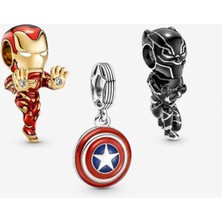 Lines Bijuteri Marvel Avengers Kahramanları Charm Üçlüsü
