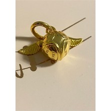 Lines Bijuteri Harry Potter Golden Snitch Hareketli Kanatlar Charm 925 Ayar Gümüş