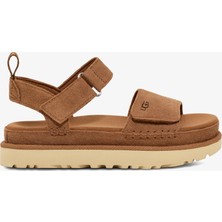UGG Goldenstar Kadın Kahverengi Sandalet Süet Üst Yüzey ve Yumuşak EVA Taban ile Günlük Kullanım İçin Rahat