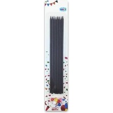 Partici 20CM Siyah Mum 7'li