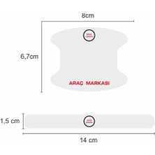 Kvkbesi Togg Marka Uv Baskılı Kapı Kolu Koruma Folyo Seti Çizik Önleyici 8'li Set
