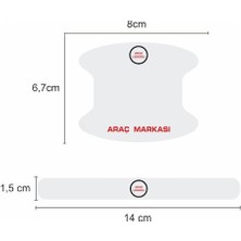 Kvkbesi Kia Marka Uv Baskılı Kapı Kolu Koruma Folyo 8'li Seti Çizik Önleyici