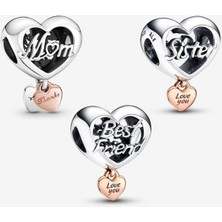 Lines Bijuteri En Iyi Kız Arkadaşlar Cazibesi Charm Üçlüsü