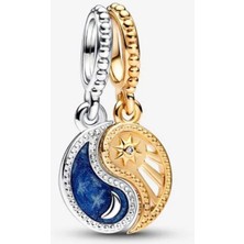 Lines Bijuteri Ayrılabilir Güneş ve Ay Sallantılı Charm