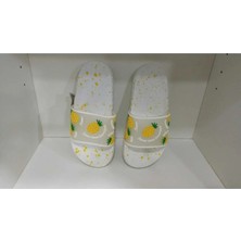 Yazlık Kız Çocuk Ananas Desenli Rahat Taban Günlük Terlik