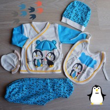 Penguen Desenli 5'li Yeni Doğan Set