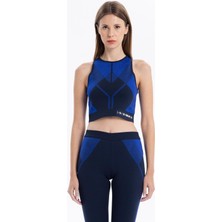 ZERO ZERO THREE NINE Bisiklet Yaka Desenli Midi Top Crop