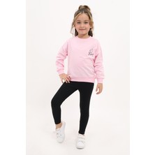 Toontoy Kız Çocuk Nakışlı Taytlı Takım