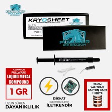 Pullsar Icedragon® Pullwark™ Metal Series™ 128W/M-K Sıvı Soğutma/Likit Metal/Sıvı Metal Yüksek Performanslı ve İletken Macun