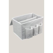 Bramble Life Çizgili Çok Amaçlı Çok Bölmeli Başucu Organizer Bebek Bakım Bez Pratik Düzenleyici Bagaj Düzenleyici