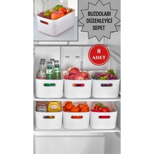 Bramble Life 8'li Buzdolabı Düzenleyici, Banyo Organizeri, Dolap Içi Sepet, 3.5 Litre