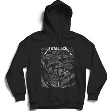 The Fame Metallica, Dragons, Rock Metal Müzik Grubu, Unisex Pamuk Kapüşonlu Sweatshirt Hoodie
