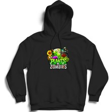 The Fame Plants Vs. Zombies, Bitkiler ve Zombiler, Karakter Logo, Oyun, Game Kapüşonlu Sweatshirt Hoodie