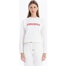 ZERO ZERO THREE NINE Bisiklet Yaka Numeroloji Baskılı Kadın Sweatshirt