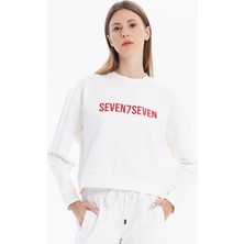 ZERO ZERO THREE NINE Bisiklet Yaka Numeroloji Baskılı Kadın Sweatshirt