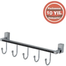 Çelik Banyo Paslanmaz Pirinç Swwor 5’li Askılık