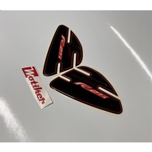 Yamaha Yzf R25 Alev Rengi Tank Pad Damla Sticker Modeli