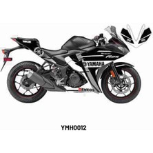 Yamaha YZF-R25 2014-2018 "black Racer" Tasarım Motosiklet Sticker Etiket Kaplama Modeli