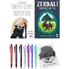 Zerdali Dedemle Bir Yıl ve Martıya Uçmayı Öğreten Kedi 2'li Set + Hediyeli