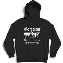 The Fame Gorgoroth, The Beginning, Rock Black Metal Müzik Grubu, Pamuklu Kapüşonlu Sweatshirt Hoodie