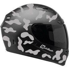Gri Kamuflaj Kask Sticker Modeli