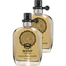 Avon Scent Masculine Woody Erkek Parfüm Edt 30ml. Ikili Set