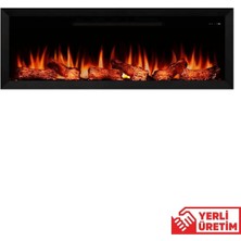 Zaya Alaf 160 Metal Çerçeveli Elektrikli Şömine - Isıtıcılı, Sınırsız Renkli (Rgb), Kumandalı