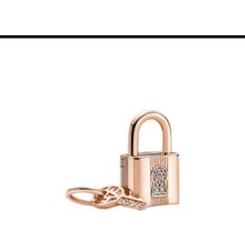 Hector Co Jewellery Kilit ve Anahtar Sallantılı Rose Charm