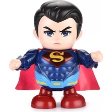 Pilli Işıklı Dans Eden Robot Süperman Batman Dance Hero Superman 20 cm