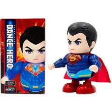 Pilli Işıklı Dans Eden Robot Süperman Batman Dance Hero Superman 20 cm