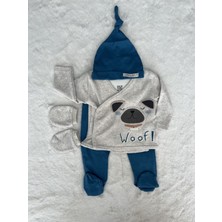 Nurcan Bebe 2906 Dog's Only Zıbın Set-Mavi