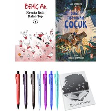 Göğe Tırmanan Çocuk ve Havada Asılı Kalan Top 2li Set