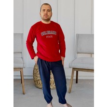 Sude Homewear Erkek Cepli Büyük Beden Polar Pijama Takımı