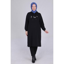 Ottoman Wear Büyük Beden Tunik Siyah OTW2045