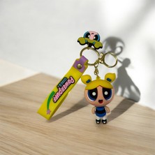 Chipper Powerpuff Girls Karakter Anahtarlık ve Çanta Süsü (Bubbles) Sarı Renk