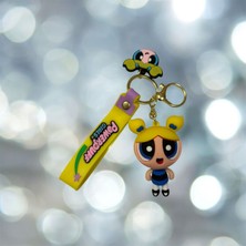 Chipper Powerpuff Girls Karakter Anahtarlık ve Çanta Süsü (Bubbles) Sarı Renk