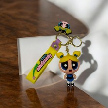 Chipper Powerpuff Girls Karakter Anahtarlık ve Çanta Süsü (Bubbles) Sarı Renk