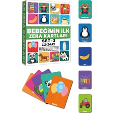 NillyToys Bebeğimin İlk Zeka Kartları Eğitici Kartlar 6 - 12 Ay ve 12 -24 Ay 2'li Set