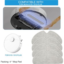 Enclaveinds S10, S10 Plus Robot Süpürge Için Mop Bezi Aksesuar Seti, Mikrofiber Yedek Parçalar (Yurt Dışından)