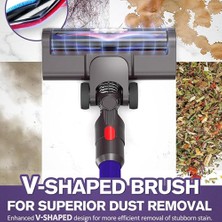 Enclaveinds V15 V8 V7 V10 V11 Elektrikli Süpürgeler, Sert Zemin Aparatı, LED Işıklı Yumuşak Rulo Fırça (Yurt Dışından)